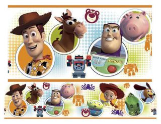 Disney Toy Story 3 Woody Buzz Jessie Stickers Peel Stick Wall Border 5"x5 Yard