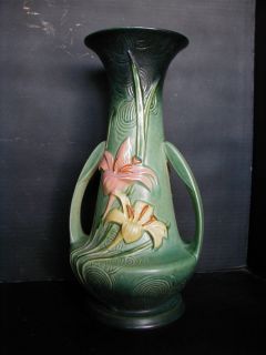 Roseville Pottery 12" Zephyr Lily Vase Excellent