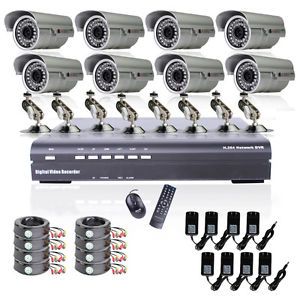 8CH Channel CCTV Security DVR 8 Outdoor Indoor Night Vision 700TVL Camera System