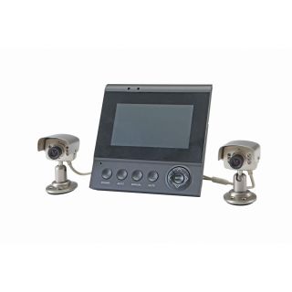 Color Security System with Two Cameras Flat Panel Monitor UPC 792363605656