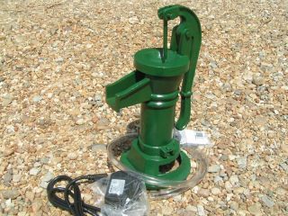 Garden Fountain Pump Complete Set Cast Iron Water Well Green