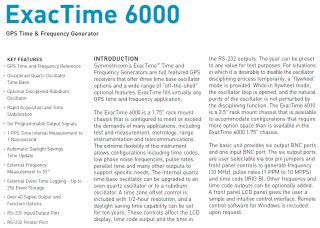 Datum Symmetricom Truetime ET6000 Exactime 6000 GPS Oxco Atomic Clock Receiver