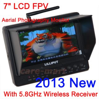 2013 Lilliput 7" TFT LCD FPV Aerial Photography Monitor 5 8GHz Wireless Receiver