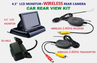 Car Rear View Camera Reverse Backup System Wireless Camera Kit