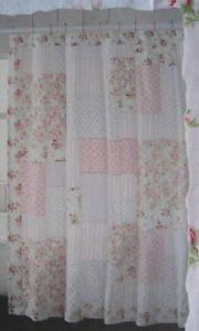 Vintage Chic Campbell Shower Curtain Cottage Patchwork Floral Shower Curtain