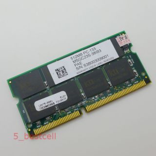 512MB PC133 SDRAM 144pin SODIMM IBM ThinkPad T23 x21 x22 x23 x24 x30 A30 R30