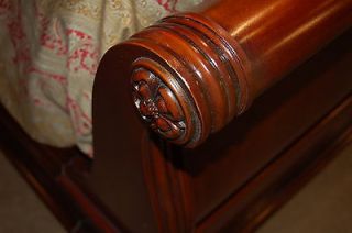 Millender Furniture 100 Solid Hand Carved 18th Century Mahogany King Sleigh Bed