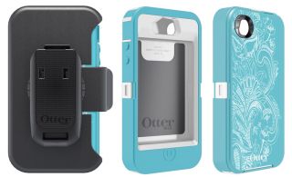 Otterbox Defender Series Studio Graphics Case for iPhone 4 4S 4G Celestial Blue