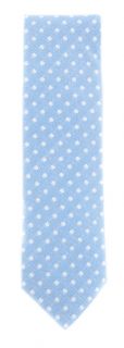 New $265 Luigi Borrelli Light Blue Foulard Tie 3" x 58" 7PR851237
