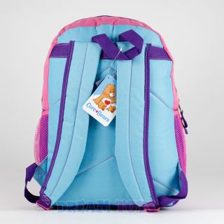 Care Bears Backpack Rainbow 16" Large Girls Book Bag Funshine Love A Lot Cheer