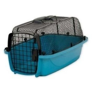 Petmate Look N' See Dog Cat Pet Wire Mesh Carrier Crate Waterfall Blue PTM21055