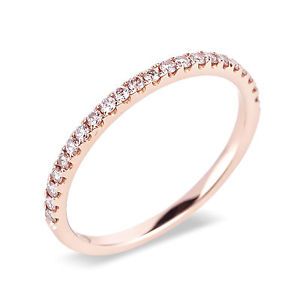28ct Natural Pink Diamond Wedding Anniversary Ring in 18K Gold Free Sizing