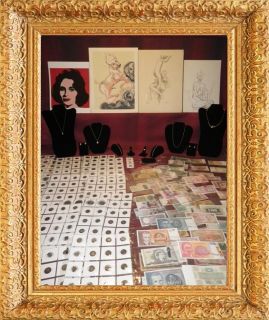 Estate Lot Collection Sale Gold Silver Roman Coins Set Warhol Dali Art Hoard $