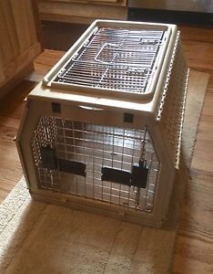 21" Nylabone Fold Away Pet Carrier Dog Cat Collapsible Foldable Crate Cage