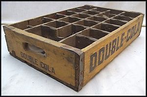 Double Cola Wood Soda Bottle Crate Carrier Sign Machine Cooler Free SHIP USA