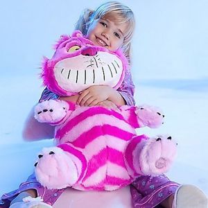 New Disney Large Jumbo Big 20" Seated Cheshire Cat Plush Toy Alice in Wonderland