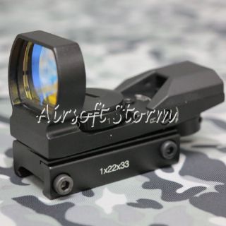 Tactical Shooting Gear Multi 4 Reticle Red Dot Sight Reflex Black
