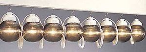 8 Globe Commercial Bronze Outdoor Patio String Light Set 6"Party Tent Lights F 7