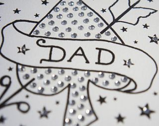 'ace dad' tattoo card with diamante by spdesign
