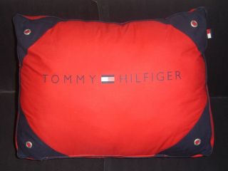 Tommy Hilfiger Pillow Decorative Rest Red Blue Classic Logo Nautical Triangular