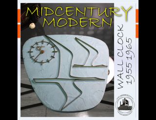 Nice German Mid Century Modern Wall Clock Horloge Hora Post Art Deco Bauhaus ÈRE