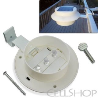 New Outdoor Solar Powered 3 LED Wall Mount Garden Security Light Pathway Lamp X1