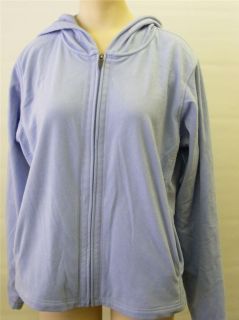 Womens Columbia Fleece Zip Up Hoodie Jacket XL x Large Zip Up Lite Blue Clean