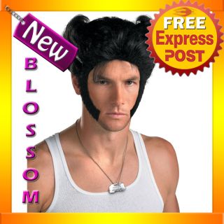 W141 Wolverine x Men Wig Necklace Adult Fancy Halloween Costume Accessory Kit