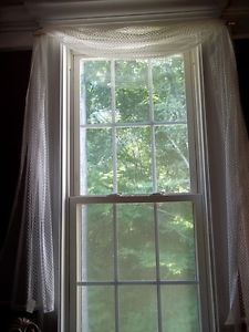 Ariana White Lace Window Swag Scarf Window Treatment 216 x 31 WWSS627