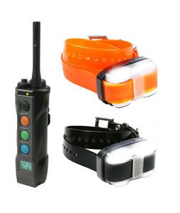New Dogtra Edge Remote Dog Training System w 2 Shock Collars Black Orange