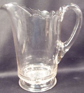 Vintage Clear Glass Water Pitcher 2 Mold Lines