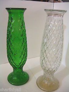 E O Brody Green Glass Vase