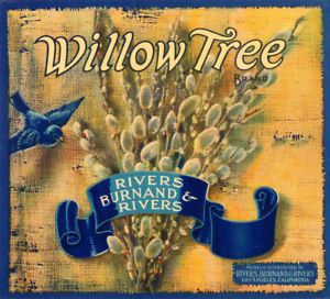 Willow Tree Vintage Fruit Crate Label Los Angeles CA