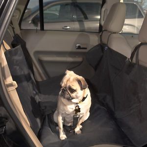 Pet Dog Cat Rear Seat Car Auto Waterproof Hammock Blanket Cover Protector Black