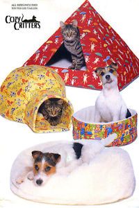 OOP Pet Dog Bed Pyramid Cat Igloo Pillbox FURBALL Sewing Pattern Butterick 5903