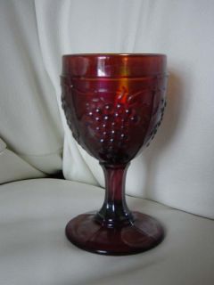 Vintage Carnival Glass Golden Harvest 4" Wine in Purple