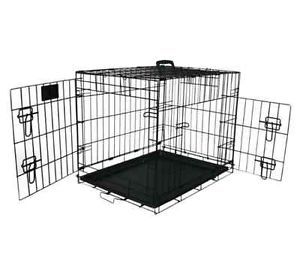 42" Folding Metal Dog Crate with Divider Panel