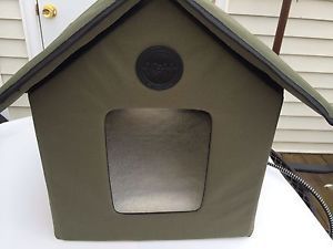 K H Outdoor Heated Kitty House Cat Small Dog Bed Green KH3993 New