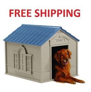 All Weather Outdoor x Extra Large Dog House Pet Roof Insulated Floor Dogs Kennel
