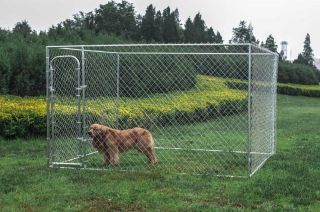 Aleko 10' x 10' x 6' DIY Box Dog Kennel and Dog Pen System Dog Fence Crate