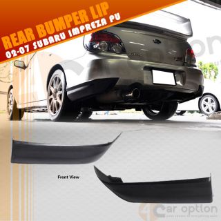 02 07 Subaru Impreza WRX Urethane Rear Bumper Lip Splitter Valance Spats