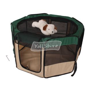 Dog Pet Puppy Kennel Exercise Pen Playpen Soft Crate Cat Feeder Fence Cage