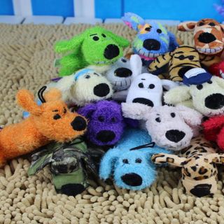 1 PC Cute Dog Pet Puppy Practice Squeaker Chew Play Toy Plush Slender Dog Toy