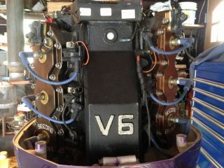 OMC Johnson Evinrude Drag Racing Outboard Motor Second Effort Looper V6 Mercury