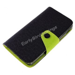 Black New Stylish Magnetic Flip PU Leather Case Cover Wallet for Google Nexus 5