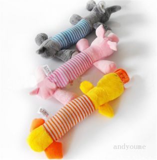 Pet Dog Pull Toy Puppy Chew Squeaker Squeaky Plush Sound Pig Elephant Toys New