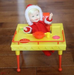 1964 Suzy Cute Doll Crib Swing Set High Chair Bath Tub Stroller Clothes Toys