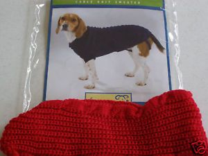 Dog Cable Knit Sweater Red M Medium Corgi Beagle Casual Canine New