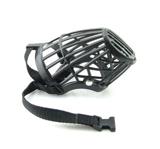 Plastic Basket Muzzle Cage for Dog Strap Good Care Anti Bite or Bark All Size