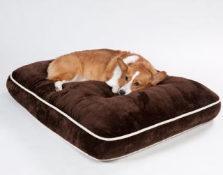 New Dog Bed Simmons Memory Foam Pet Bed Plush Brown Medium Rectangular 92757